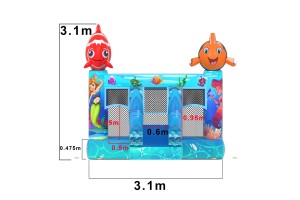 Te koop: klein springkasteel zeemeermin