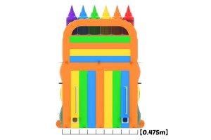 te koop: opblaasbare glijbaan crayon
