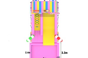 Te koop: Opblaasbare glijbaan candy