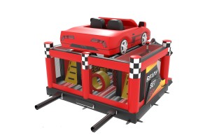 te koop: nieuw springkasteel race zone wagen 