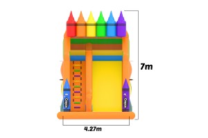 te koop: opblaasbare glijbaan crayon