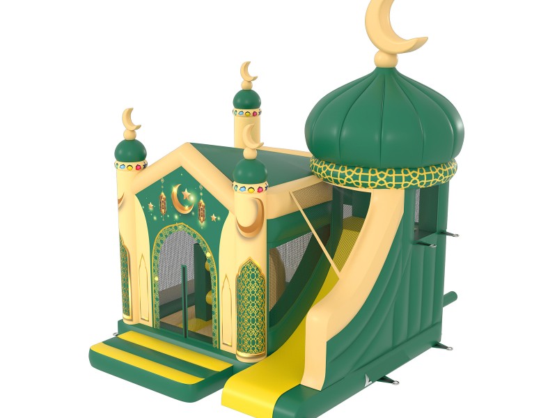 te koop: nieuw springkasteel groene moskee