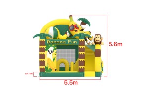 te koop: nieuw springkasteel banaan Banana fun