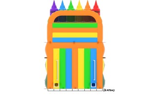 te koop: opblaasbare glijbaan crayon