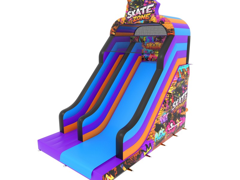 te koop: opblaasbare glijbaan skate