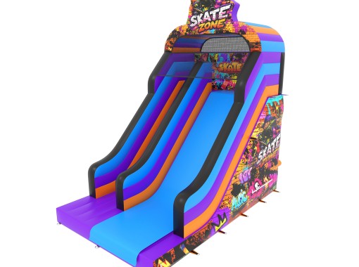 te koop: opblaasbare glijbaan skate