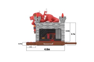 te koop: Opblaasbare glijbaan Red Dragon