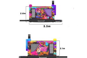 te koop: nieuw springkasteel skate zone