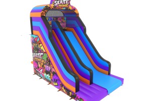 te koop: opblaasbare glijbaan skate