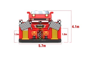te koop: nieuw springkasteel race zone wagen 