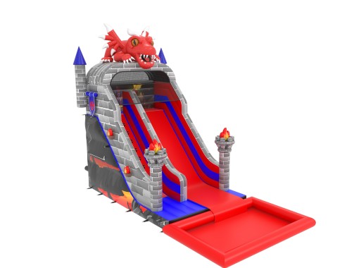 Te koop: Opblaasbare glijbaan Red Dragon