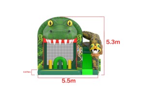 te koop: nieuw springkasteel krokodil reptiel