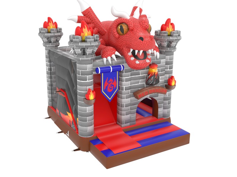 te koop: Opblaasbare glijbaan Red Dragon