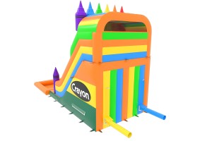 te koop: opblaasbare glijbaan crayon