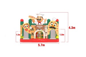 te koop: nieuw springkasteel pizza Italië
