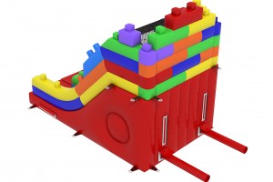 Te koop: grote opblaasbare glijbaan bouwblokken lego