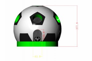 springkasteel vorm voetbal