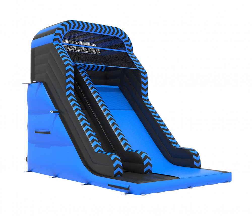 Opblaasbare blauwe slide 