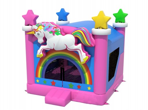 Unicorn springkasteel slide combo