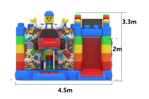 Te koop: springkasteel combo bouwblokken.