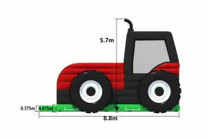 Te koop: opblaasbare stormbaan traktor  