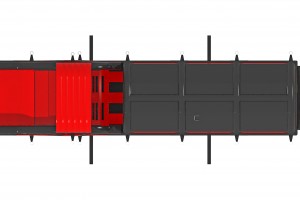 Stormbaan rood/zwart (4,20x19,50x5,00m)