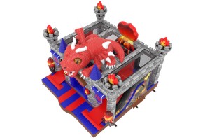 te koop: nieuw springkasteel red dragon