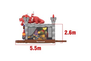 te koop: nieuw springkasteel red dragon