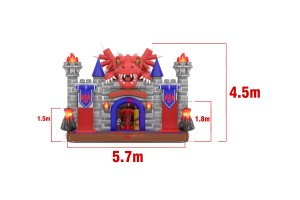te koop: nieuw springkasteel red dragon
