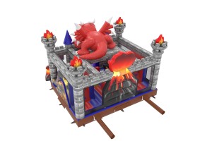 te koop: nieuw springkasteel red dragon