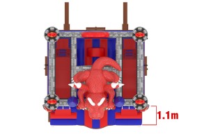 te koop: nieuw springkasteel red dragon
