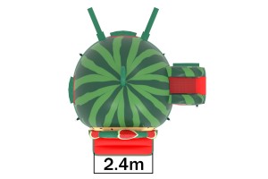 te koop: nieuw springkasteel watermeloen
