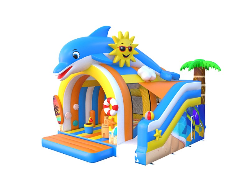te koop: nieuw springkasteel dolfijn