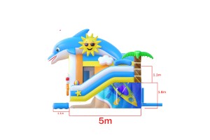 te koop: nieuw springkasteel dolfijn