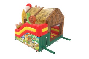 te koop: nieuw springkasteel 't kiekekot, kippen 