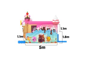 te koop: nieuw springkasteel ice cream 