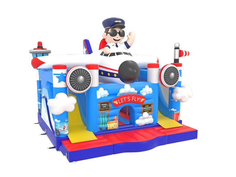 te koop: nieuw springkasteel vliegtuig 