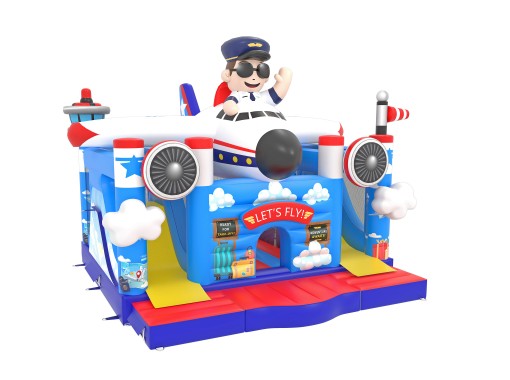 te koop: nieuw springkasteel vliegtuig 