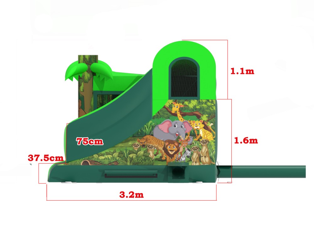 NOUVEAU!! Mini combo Jungle slide ® (avec toiture amovible)