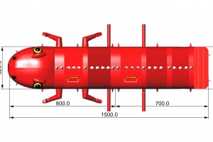 Parcours d'obstacle lézard rouge (2,85x15,0x3,70m)