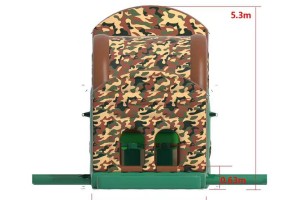 Parcours d'obstacle camouflage avec slide & pillow jump (3,325x20,10x5,30m)